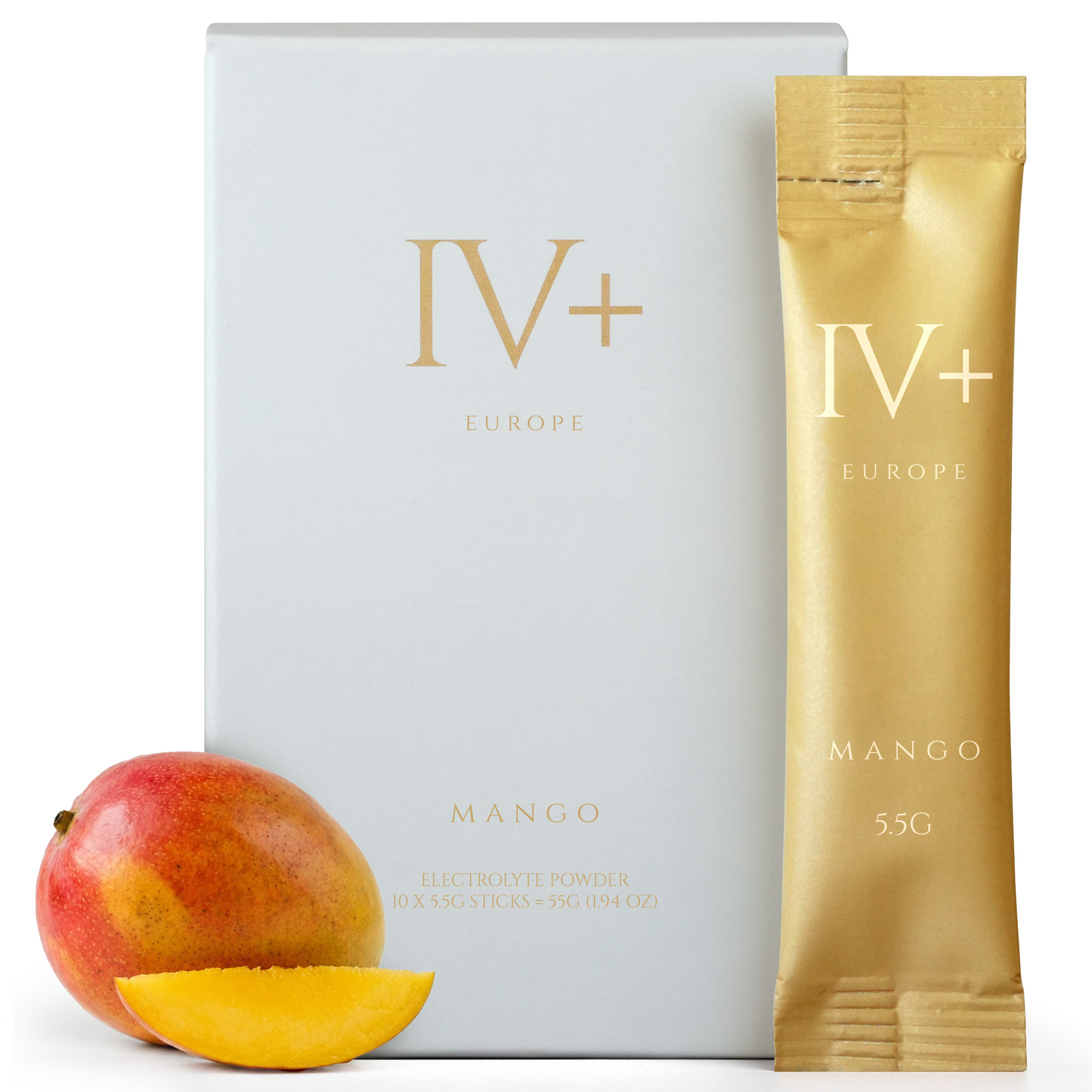 IV+ MANGO - Electrolyte Hydration Powder (10 Sticks)