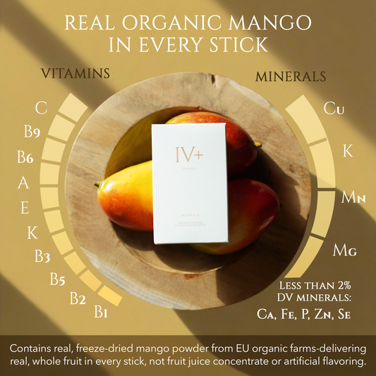 IV+ MANGO - Electrolyte Hydration Powder (10 Sticks)