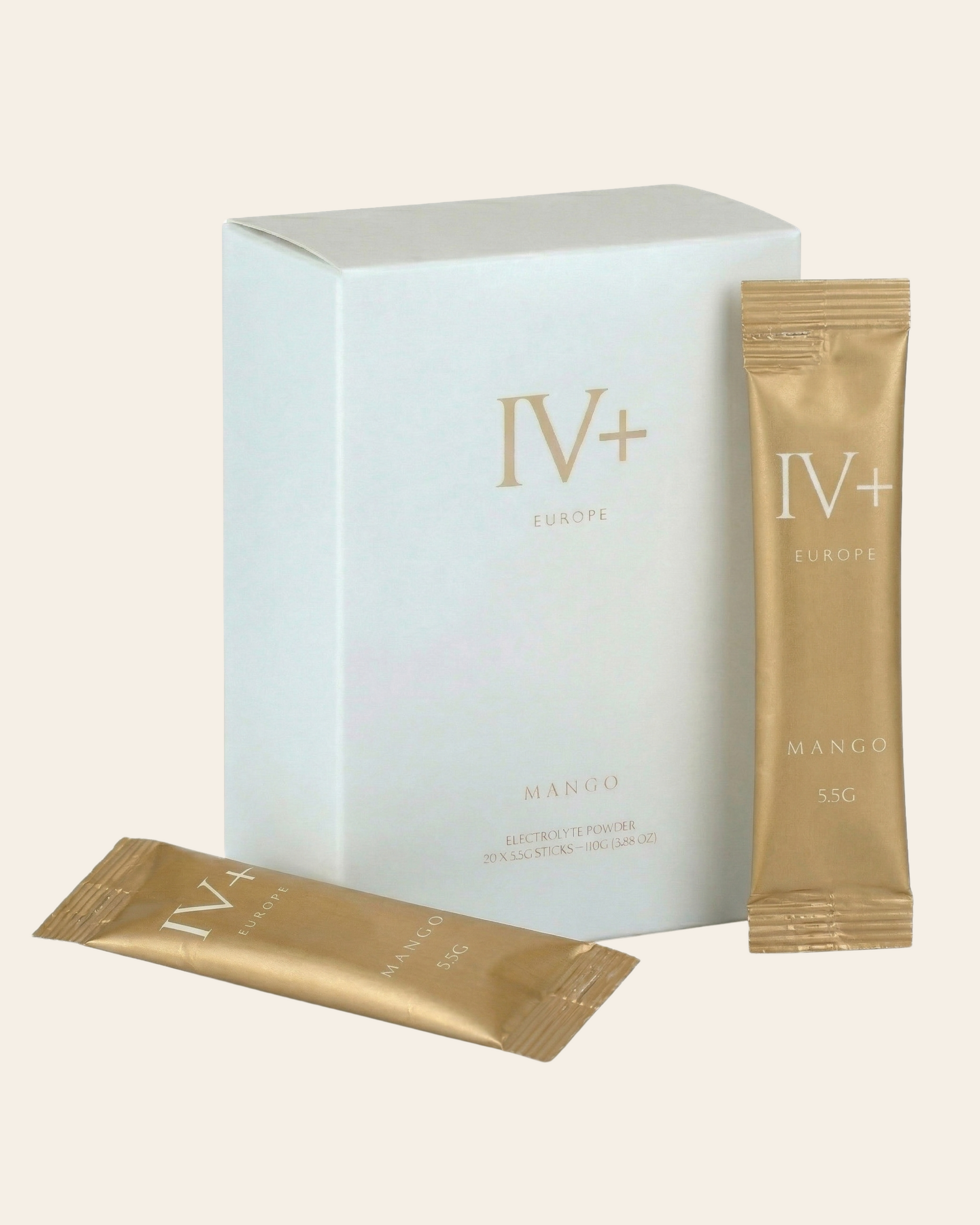 IV+ Mango Electrolyte Powder – Real Fruit Hydration (20 Sticks)