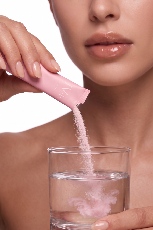 IV+ Strawberry Electrolyte Powder - Real Fruit Hydration (10 Sticks)
