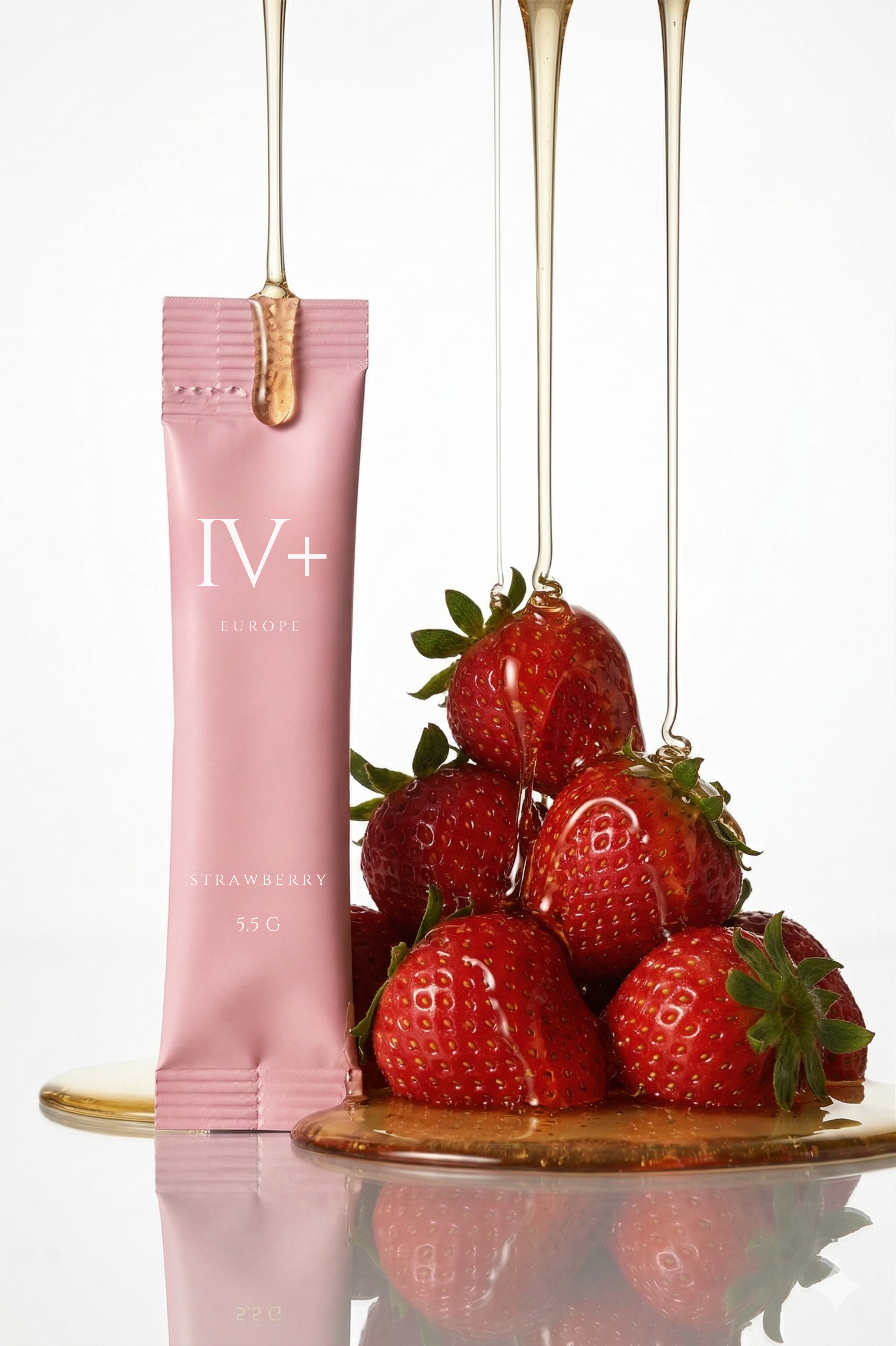 IV+, IV Plus Europe, IV+ Europe, Hydration, sport hydration, beauty, fashion, electrolytes, real fruit electrolytes, strawberry electrolytes, glycine, prebiotic, luxury, premium, Europe, wellness, wellness supplement, wellness drink, beauty drink, collagen, nutrition, longevity, organic, organic hydration, Europe travel, Europe Summer, strawberry, clean girl